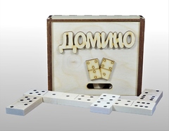 Настольная игра Домино в деревянной коробке