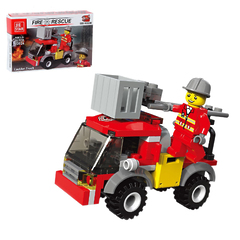 Конструктор 3 в 1 "Пожарные" - Спецтехника, 76 деталей Fire Rescue