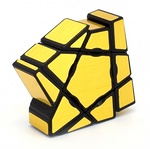 YJ 3x3x1 Ghost Mirror blocks золотой (Кубик Рубика ВайДжей 3х3х1 Гост Миррор блокс)