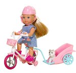 Кукла Эви на велосипеде с собачкой, 12 см Evi love Bike Tour