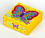 Набор для творчества Шкатулка для девочки «Бабочка», 168 страз