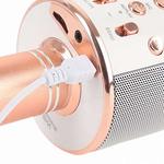 Беспроводной Bluetooth Караоке-микрофон WSTER WS-858 в коробке розовый